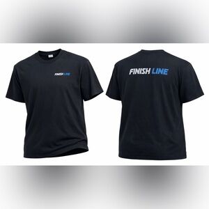 Finish Line Employee Workwear Navy Tee with Blue Logo Sz Lg